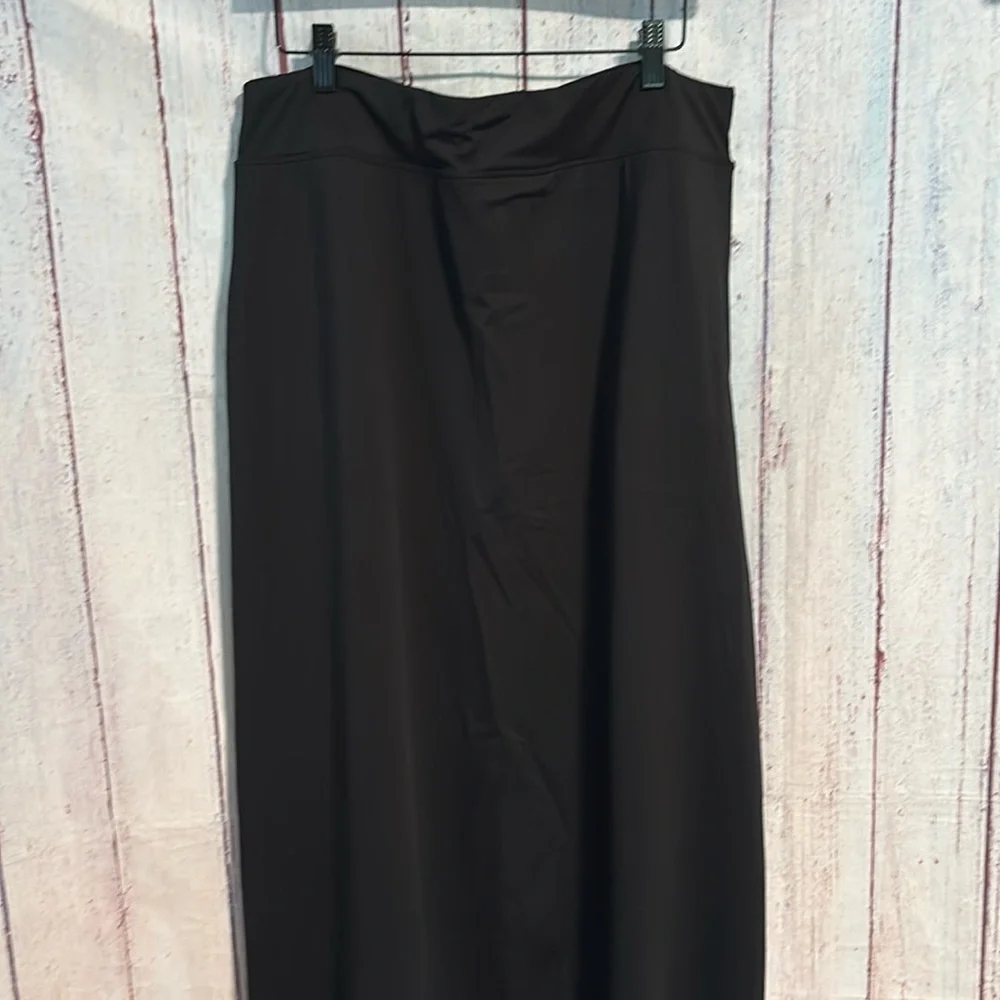 NWT HALARA High Waisted Decorative Buckle Split 2-in-1 Maxi Casual Skirt - Picture 12 of 13